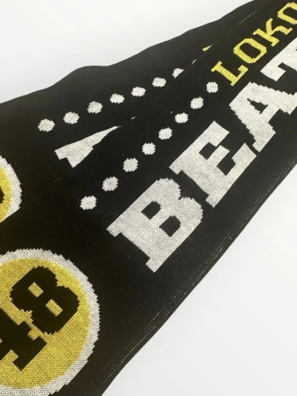 Beatsteaks Lokomotive 48/49 Scarf Unisex Fringe Black & Yellow 48 & 49 7inx60in